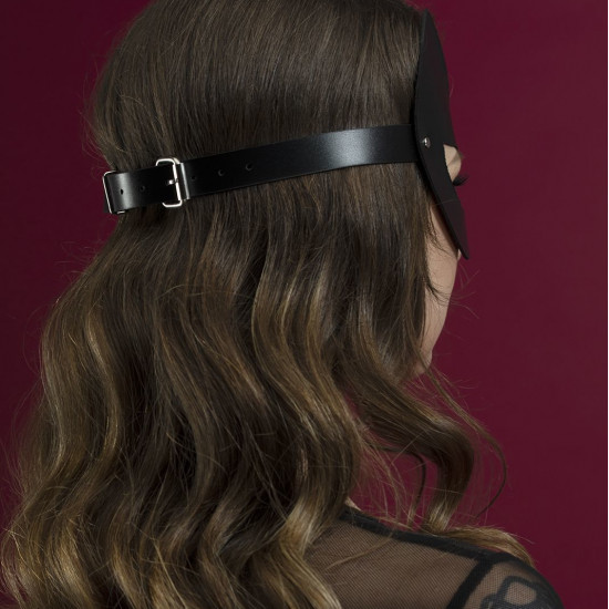 Маска кошечки Feral Feelings - Kitten Mask, натуральная кожа, черная