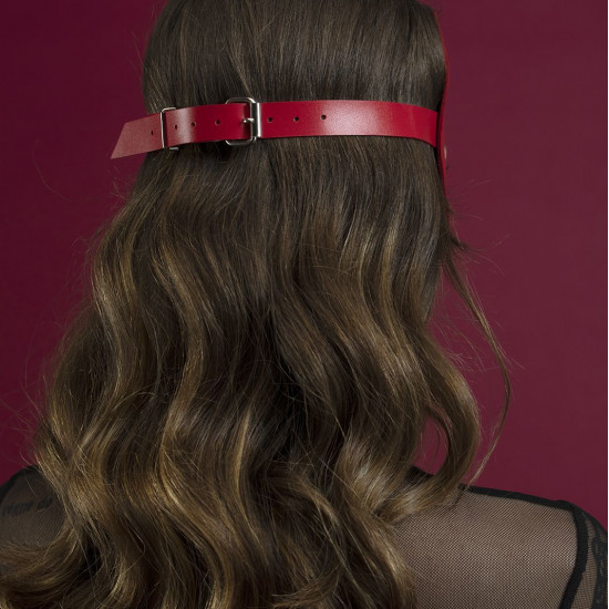 Маска кошечки Feral Feelings - Kitten Mask, натуральная кожа, красная