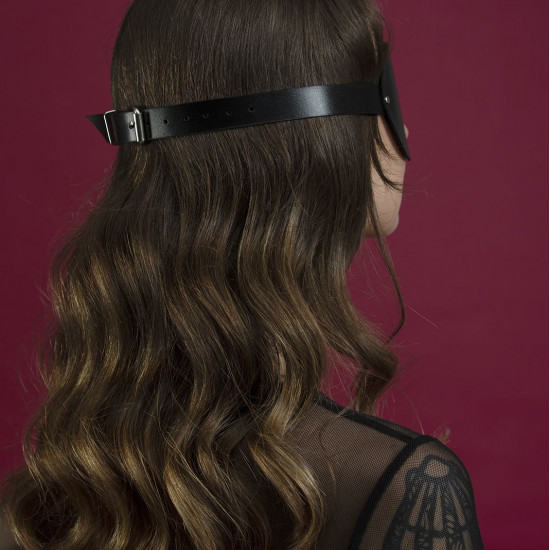 Маска на глаза Feral Feelings - Blindfold Mask, натуральная кожа, черная