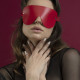 Маска на глаза Feral Feelings - Blindfold Mask, натуральная кожа, красная
