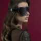 Маска на глаза с заклепками Feral Feelings - Blindfold Mask, натуральная кожа, черная