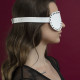 Маска на глаза с заклепками Feral Feelings - Blindfold Mask, натуральная кожа, белая