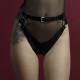 Гартеры Feral Feelings - Belt Briefs, трусики, натуральная кожа, цвет черный