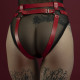 Гартеры Feral Feelings - Belt Briefs, трусики, натуральная кожа, цвет красный