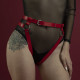 Гартеры Feral Feelings - Belt Briefs, трусики, натуральная кожа, цвет красный