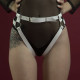 Гартеры Feral Feelings - Belt Briefs, трусики, натуральная кожа, цвет белый