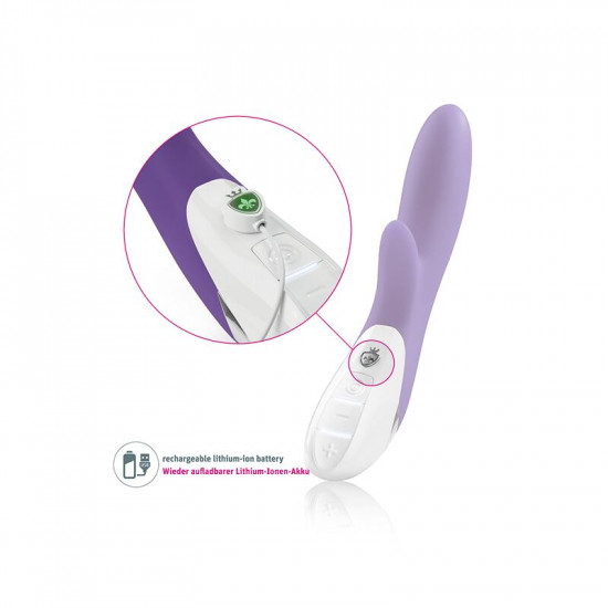 Вибратор-кролик Mystim Danny Divido Purple с глубокой вибрацией, 2 мотора