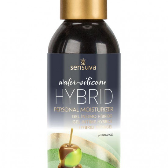 Смазка водно-силиконовая Sensuva Hybrid Caramel Apple (125 мл) без сахара, можно для оральных ласк