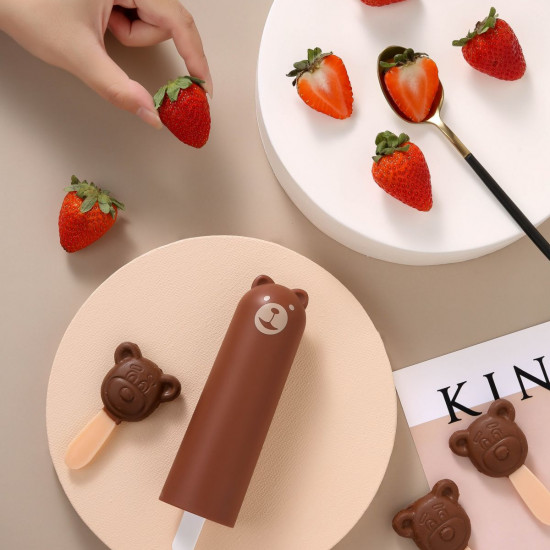 Вибратор KISTOY Mr.Ted, реалистичный вибратор под видом мороженого, диаметр 43мм