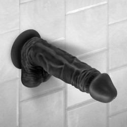 Фалоімітатор Real Body — Real Tony Black, TPE, діаметр 3,5 см