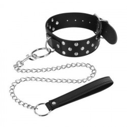 Нашийник з повідцем Fetish Tentation Rivets and Leash