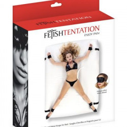 Фіксатор рук і ніг для ліжка Fetish Tentation Ankle and Wrist Straps for Bad з маскою на очі