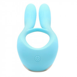 Вібратор для пар KISTOY Martin Blue, два мотори, кріплення на член, діаметр 3,2 см