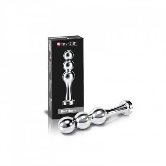 Металлическое дилдо Mystim Bold Boris для электростимулятора, диаметр 3,2 см