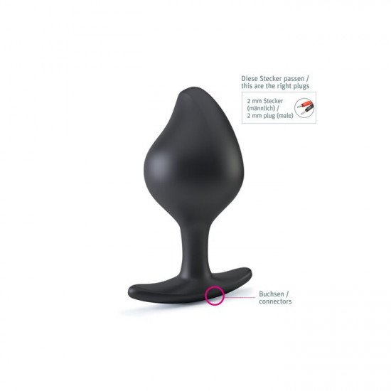 Силиконовая анальная пробка Mystim Rocking Force L для электростимулятора, диаметр 4,7 см