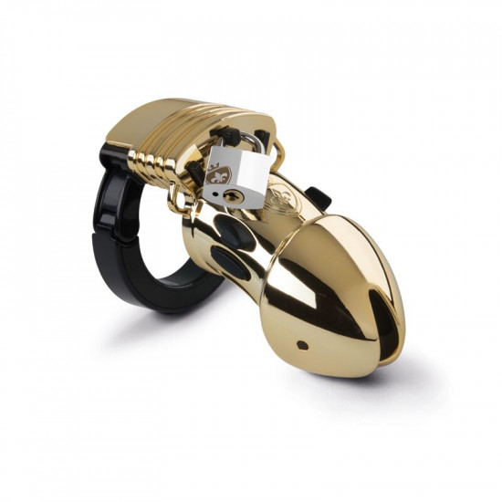 Клетка для члена с электростимуляцией Mystim Pubic Enemy No 1 - Gold Edition