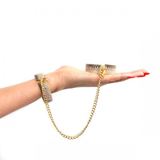 Лакшери наручники-браслеты с кристаллами Rianne S: Diamond Cuffs, подарочная упаковка