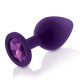 Набор силиконовых анальных пробок с кристаллом Rianne S: Booty Plug Set Purple, диаметр 3,2см, 3,5см, 4,2см