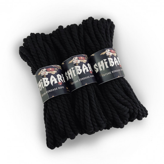Хлопковая веревка для Шибари Feral Feelings Shibari Rope, 8 м черная