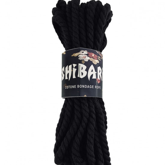Хлопковая веревка для Шибари Feral Feelings Shibari Rope, 8 м черная