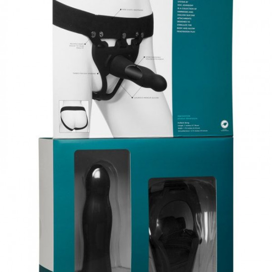 Страпон унисекс Doc Johnson Body Extensions - BE Daring, полая насадка