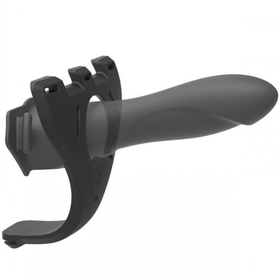 Страпон унисекс с вибрацией Doc Johnson Body Extensions - BE IN CHARGE, полая насадка