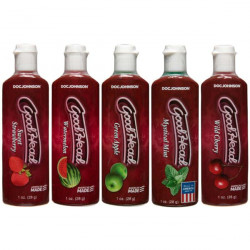 Набір змазок для орального сексу Doc Johnson GoodHead 5×29мл, полуниця, вишня, кавун, м'ята, яблуко