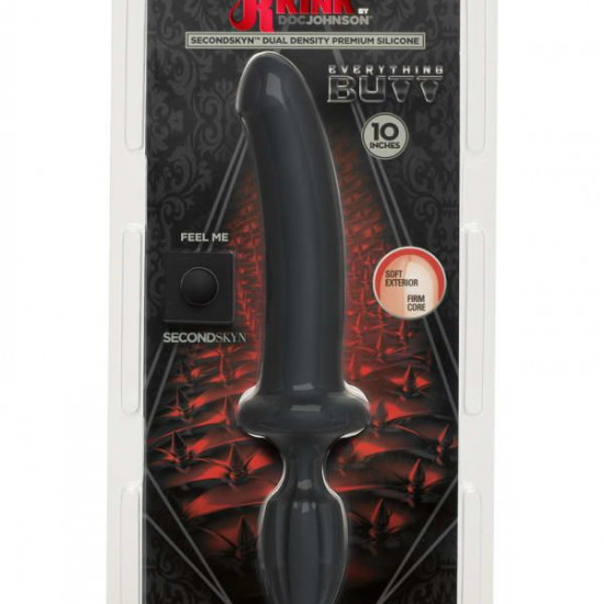 Анальный плаг с дилдо Doc Johnson Kink - Dual Density SECONDSKYN Fuck Plug - Black