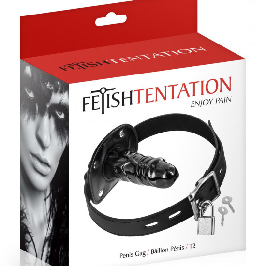 Кляп с большим фаллоимитатором Fetish Tentation Penis Gag T2