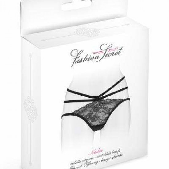 Трусики с открытой попкой Fashion Secret Nadia Black