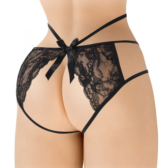 Трусики с открытой попкой Fashion Secret Nadia Black