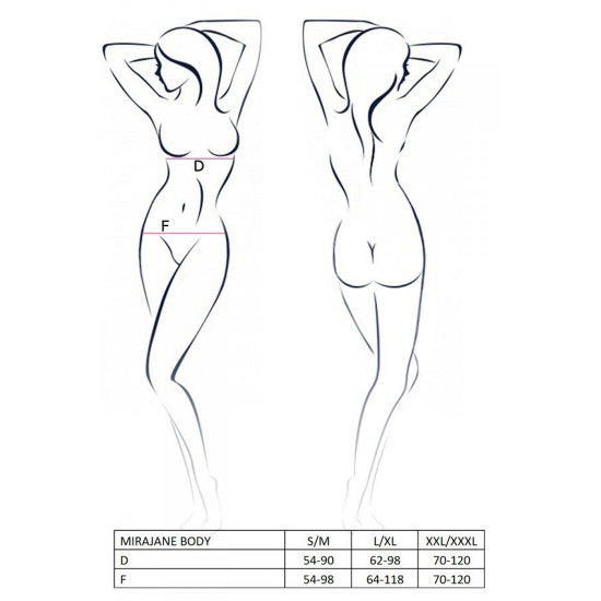 Ажурное боди Passion AZALIA BODY S/M, black