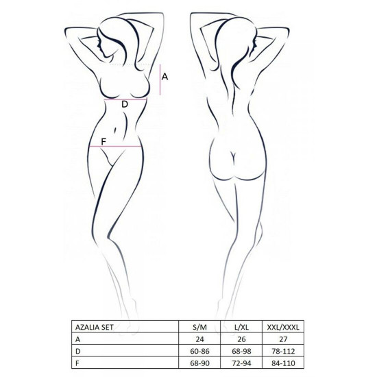 Эротический комплект Passion AZALIA SET S/M, black