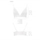 Эластичный топ с кружевом Passion PS001 TOP L, white