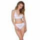 Эластичный топ с кружевом Passion PS001 TOP S, white