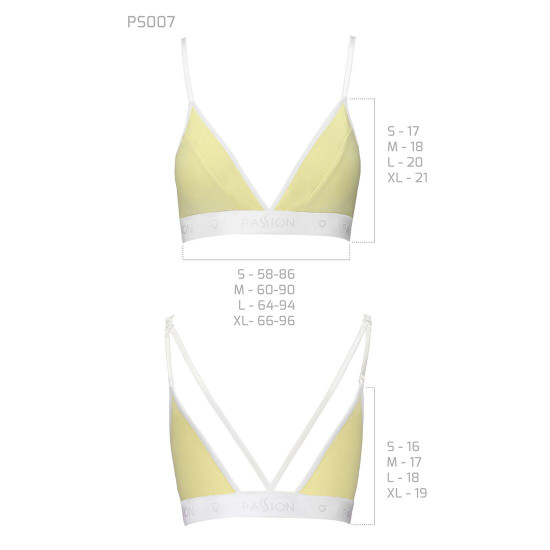 Спортивный топ с двойными бретелями Passion PS007 TOP L, yellow