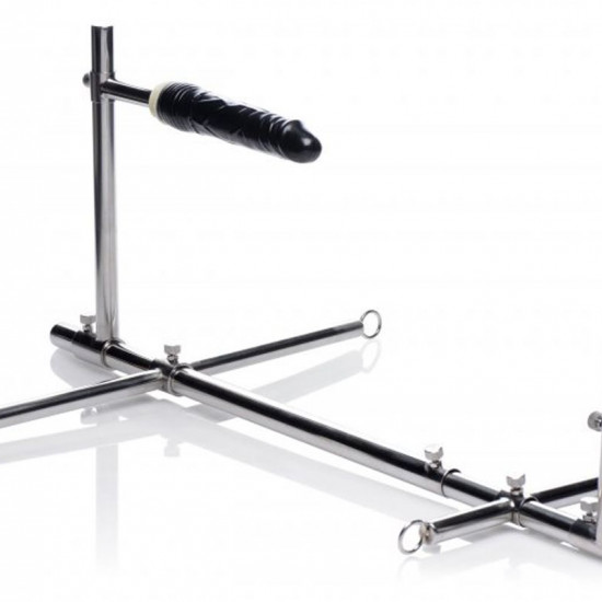 Конструкция для фиксации с фаллоимитатором Imprisoned Metal Stockade with Dildo