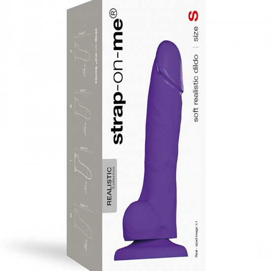 Реалистичный фаллоимитатор Strap-On-Me SOFT REALISTIC DILDO Violet - Size S