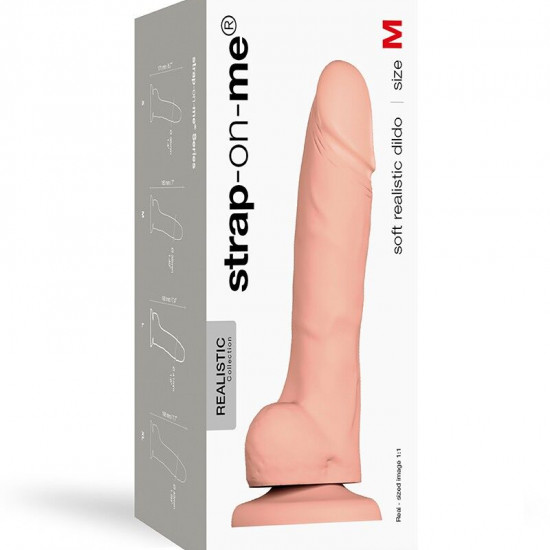 Реалистичный фаллоимитатор Strap-On-Me SOFT REALISTIC DILDO Vanilla - Size M