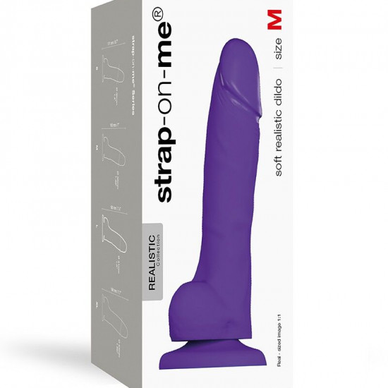 Реалистичный фаллоимитатор Strap-On-Me SOFT REALISTIC DILDO Violet - Size M