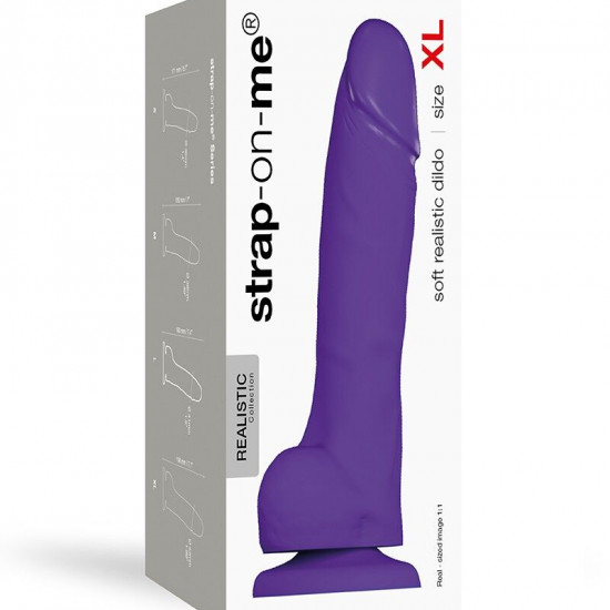 Реалистичный фаллоимитатор Strap-On-Me SOFT REALISTIC DILDO Violet - Size XL