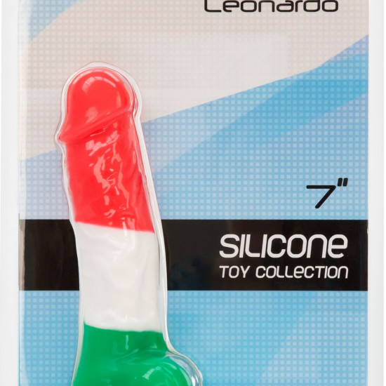 Цветной фаллоимитатор ADDICTION - LEONARDO - 7" - 3 COLOURS, 17,8 см, силикон