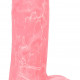 Светящийся в темноте фаллоимитатор ADDICTION - BRANDON - 7.5" - PINK G.I.D. /W PB, 19 см, силикон