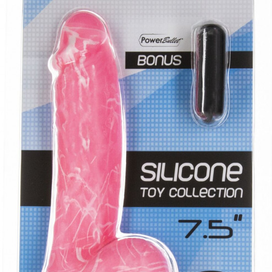 Светящийся в темноте фаллоимитатор ADDICTION - BRANDON - 7.5" - PINK G.I.D. /W PB, 19 см, силикон