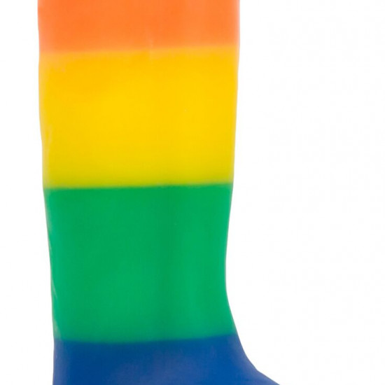 Радужный фаллоимитатор ADDICTION - JUSTIN - 8" - RAINBOW, 20,3 см, силикон