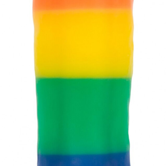Радужный фаллоимитатор ADDICTION - JUSTIN - 8" - RAINBOW, 20,3 см, силикон