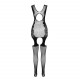 Ажурный бодистокинг с чулками Passion BS082 black