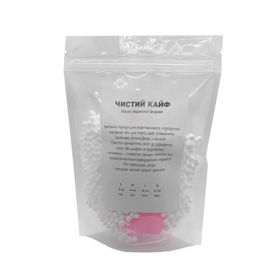 Крафтовое мыло-член с присоской Чистий Кайф Pink size S натуральное