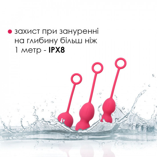 Набор вагинальных шариков со смещенным центром тяжести Svakom Nova Plum Red