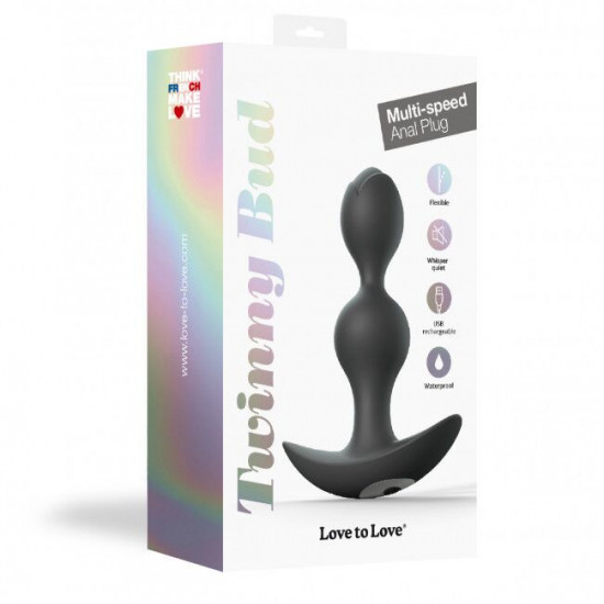 Анальный стимулятор, гибкий с вибрацией Love To Love TWINNY BUD Black